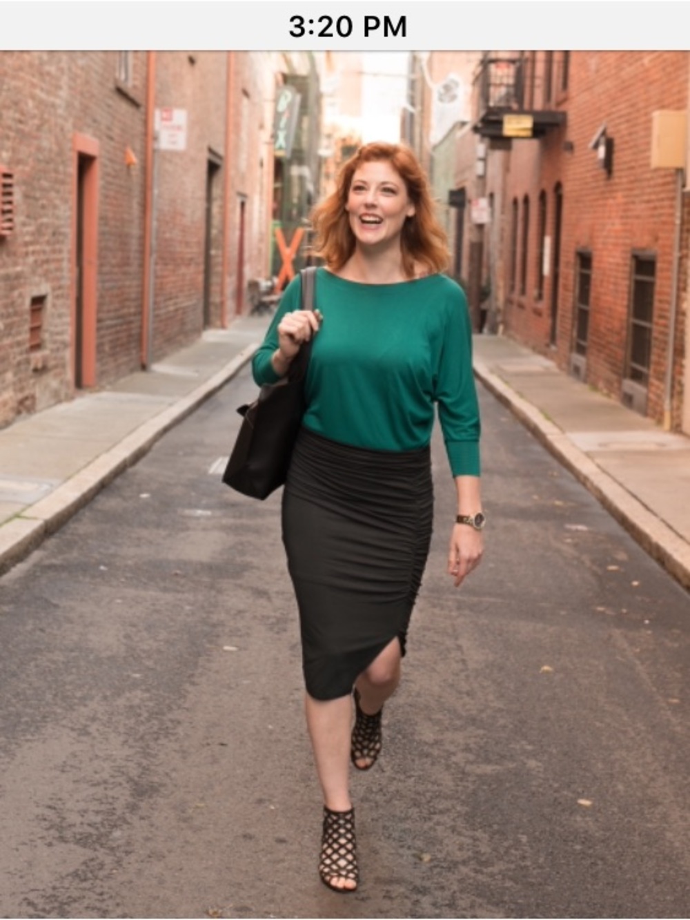 Green & Black Ruched dolman sleeve dress